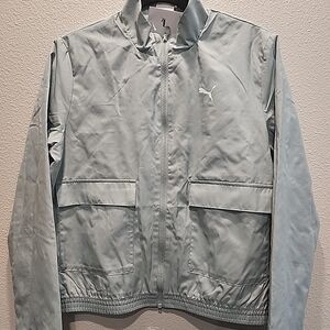 Puma Women's Gray Windbreaker Jacket